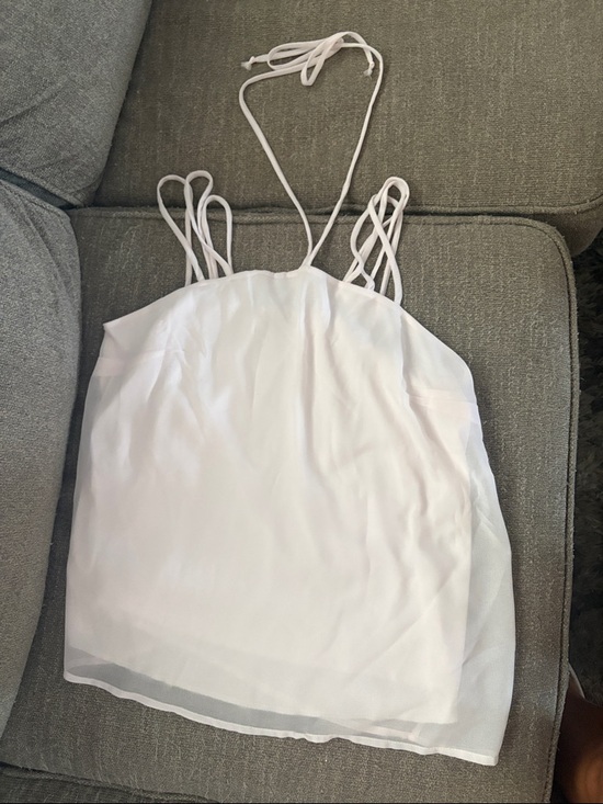 NAIF Tops - NAIF White Strappy Halter Camisole